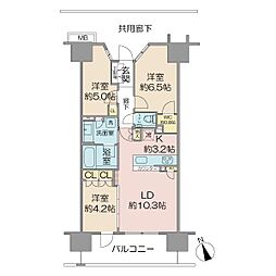 プライムパークス品川シーサイドザ・レジデンス 3LDKの間取図画像