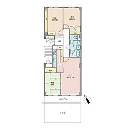 パークハイム杉並　D棟 2階3LDKの間取り