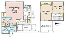 北区中十条3丁目23-7戸建 2LDKの間取り