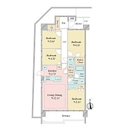 オーベル蘆花公園 4LDKの間取図画像