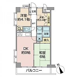 フローレンスパレス町田 3DKの間取図画像