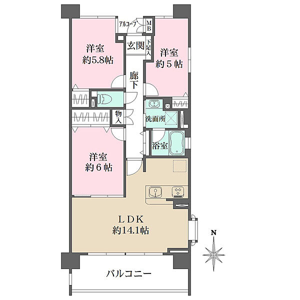 間取りを拡大表示