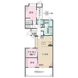 経堂レジデンス 2SLDKの間取図画像