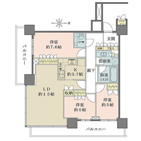 間取り ザ・パークハウス晴海タワーズクロノレジデンス 14階/-