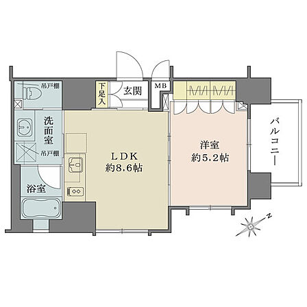 眺望・通風良好な11階部分の角住戸。全居室や浴室に窓あり。洋室や洗面室、トイレ、玄関に収納付きです。