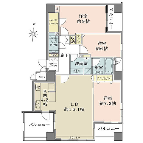 間取り サンウッド文京開運坂上 4階/-