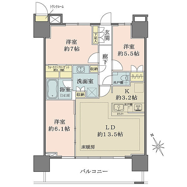 間取りを拡大表示