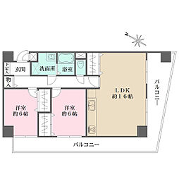 エンゼルハイム新子安 2LDKの間取図画像