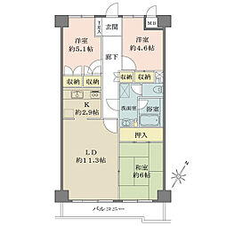 藤和相模原コープ 3LDKの間取図画像