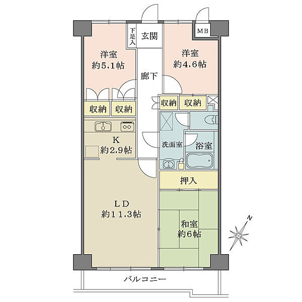 間取りを拡大表示