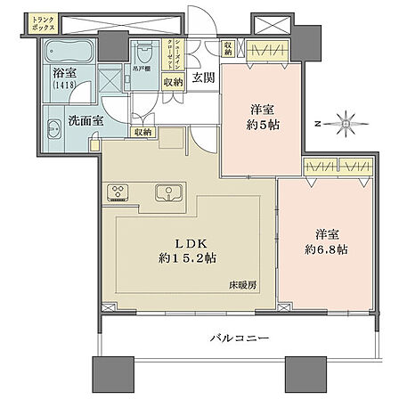 2LDK 間取り