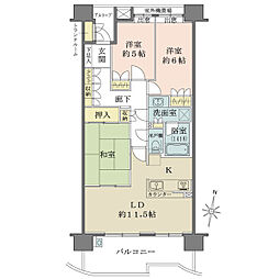 リーデンススクエアザ・シーズ 3LDKの間取図画像