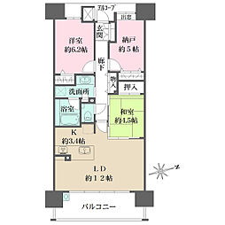 ザ・パークハウス府中南 2SLDKの間取り