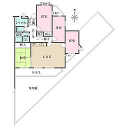 上甲東園パーク・ハイム 4LDKの間取図画像