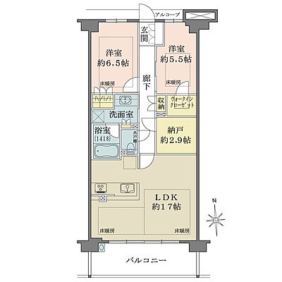 間取り プレサンスロジェ大津瀬田レイクフロント 6階/-