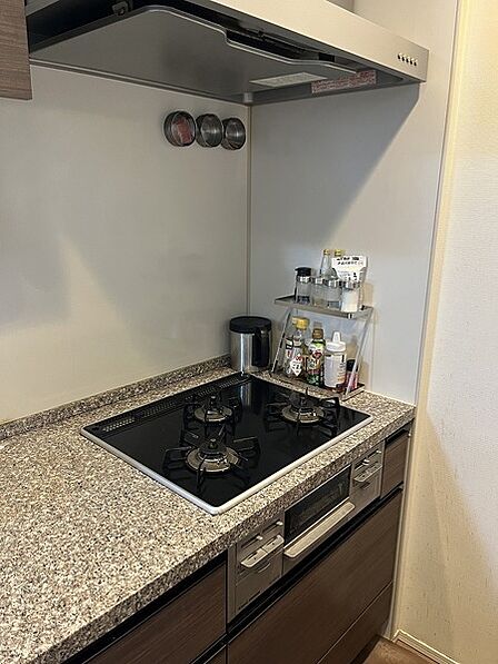 ※販売対象に家具・調度品は含まれません。食器洗浄乾燥機・ディスポーザー・グリル付き3口コンロが搭載された機能的なキッチン。