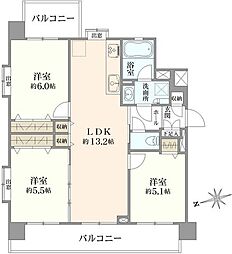 ライオンズマンション府中宮町 3LDKの間取図画像