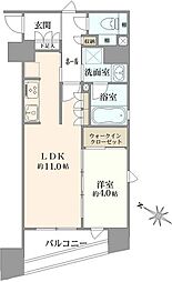 シティインデックス千代田岩本町 1LDKの間取図画像