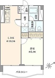 クレールメゾン品川 1LDKの間取図画像