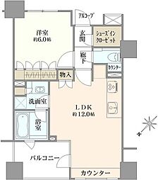 サンクタス127新川 1LDKの間取図画像