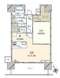 ザ・パークハウス渋谷美竹 1LDKの間取図画像