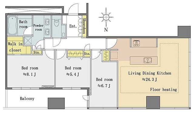 間取り 東京タイムズタワー 28階/-