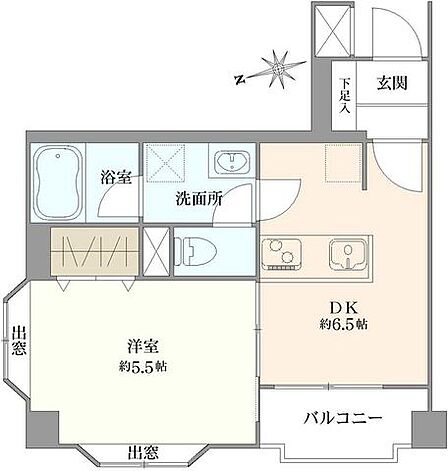1LDK 間取り