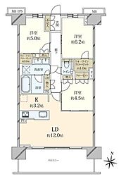 クレストラフィーネ板橋本町 3LDKの間取図画像