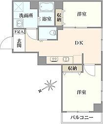 ディアライフ大塚 1SDKの間取図画像