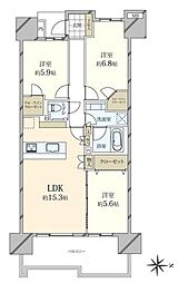 常盤台ガーデンソサエティ 3LDKの間取図画像