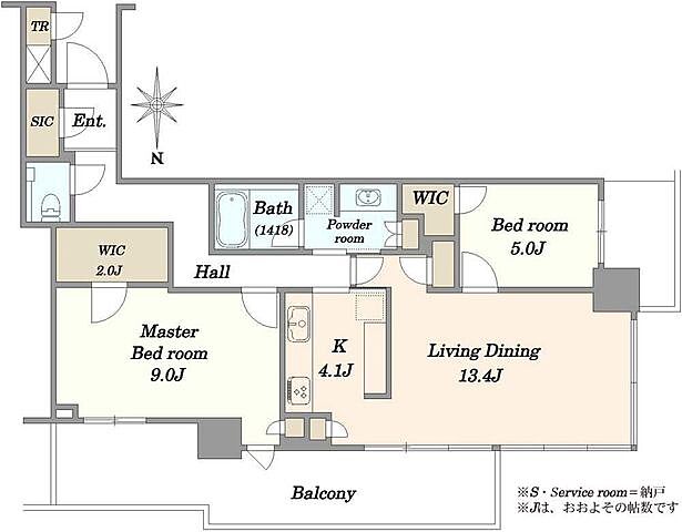 間取り パークタワー晴海 14階/-