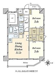 間取図画像 2LDK