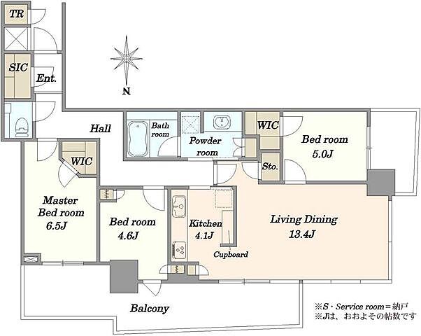 間取り パークタワー晴海 12階/-