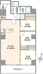牛込ハイマンション 3LDKの間取り