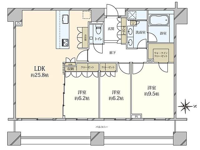 間取り コンシェリア西新宿TOWER’S WEST 42階/-