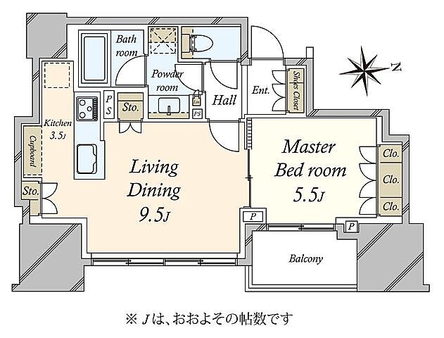間取り クラッシィスイート・ジオ東麻布 7階/-