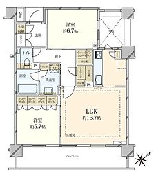 間取図画像 2LDK