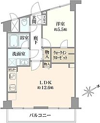 北品川ダイヤモンドパレス 1LDKの間取図画像