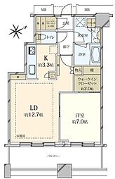 芝浦アイランドケープタワー 1LDKの間取図画像