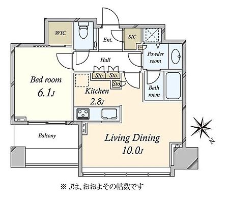 1LDK 間取り