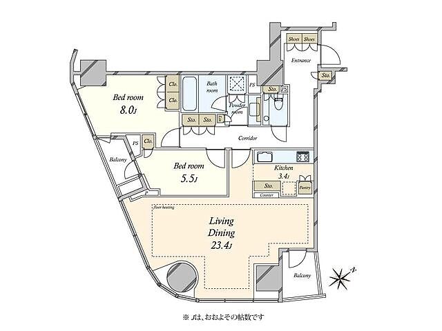 間取り プラウド代官山フロント 2階/-