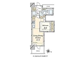 URAWA THE TOWER 1LDKの間取図画像
