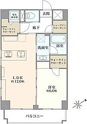 キョウエイハイツ田町 1LDKの間取図画像