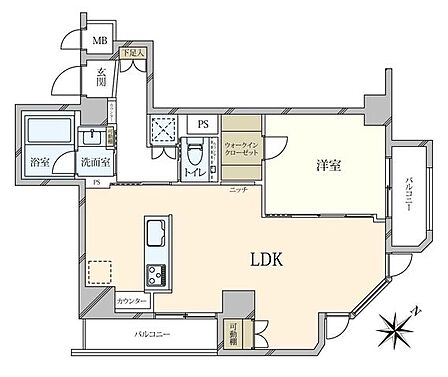 1LDK 間取り