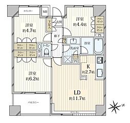 ロッソレガーロ 3LDKの間取図画像