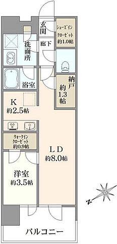 間取り リビオシティ南砂町ステーションサイト 8階/-