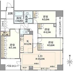 パークホームズ高井戸グランファステール 4LDKの間取図画像