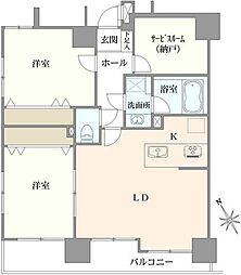 モナーク根岸 3LDKの間取図画像