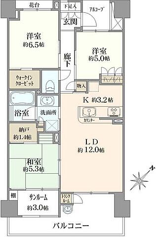 間取り 川崎サイトシティIII番館 7階/-