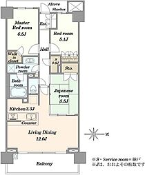 ザ・ミッドランドアベニュー 3LDKの間取図画像
